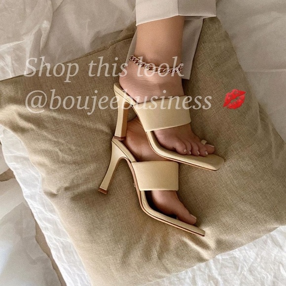 ZARA Leather Sandals with Front Strap and Toe Loop US Size 7.5 - Picture 3 of 12